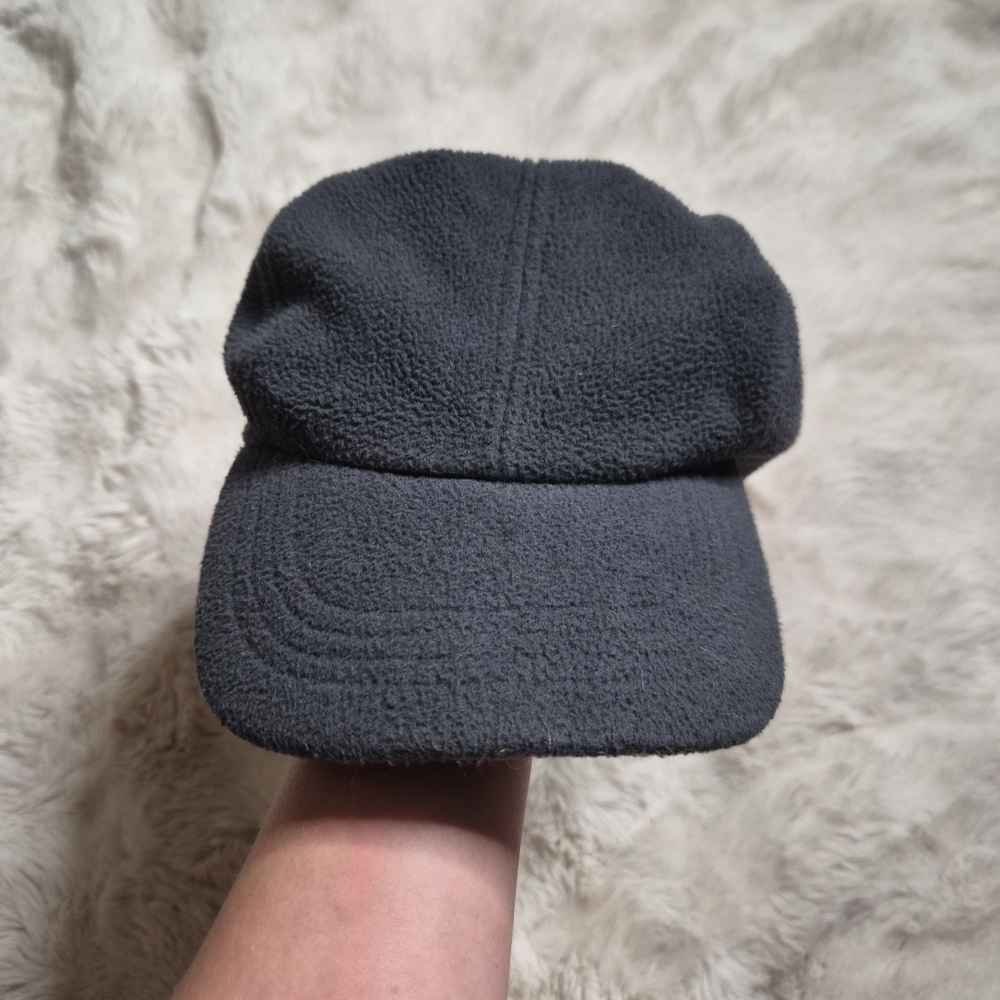 Fleece Hat Baseball Cap Grey Fall Winter Outdoor Gorpcore Indie Sleaze Sleeze ✨️
